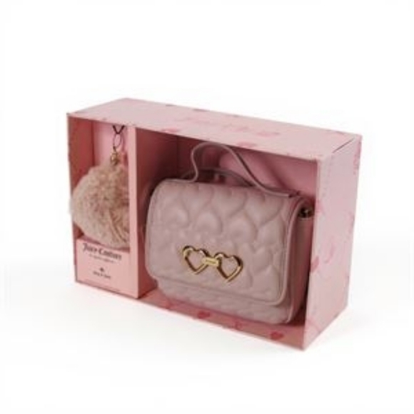 Juicy Couture Handbags - ☆SALE☆ Juicy Couture Flap Crossbody and Heart Pompom Box Set